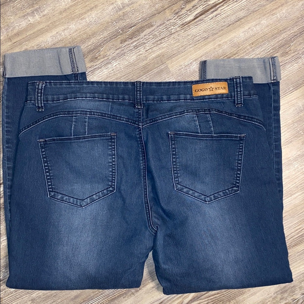 GUC GOGO STAR Cuffed Skinny Stretch Jeans Juniors 15 - Picture 6 of 8